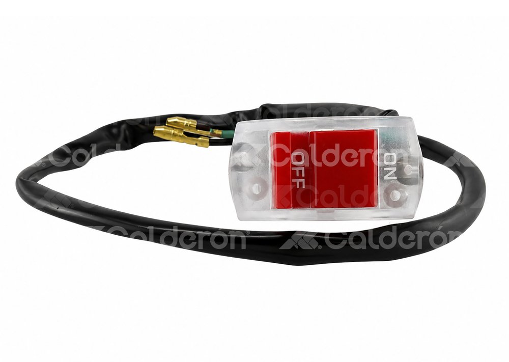 SWITCH APAGADOR MOTOCICLETA UNIVERSAL 2 CABLES TRANSPARENTE BOT-3242-5001B QUMO