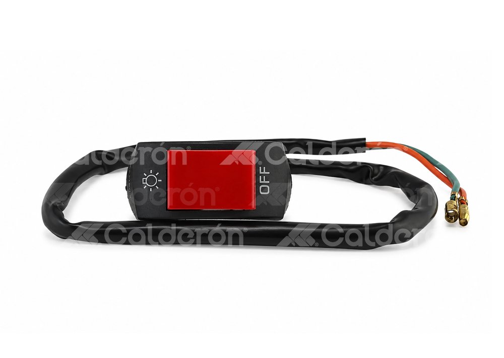 SWITCH APAGADOR MOTOCICLETA UNIVERSAL 2 CABLES ROJO BOT-3242-5001R QUMO