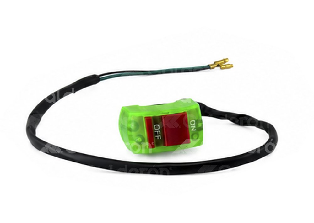 SWITCH APAGADOR MOTOCICLETA UNIVERSAL 2 CABLES VERDE BOT-3242-5001V QUMO
