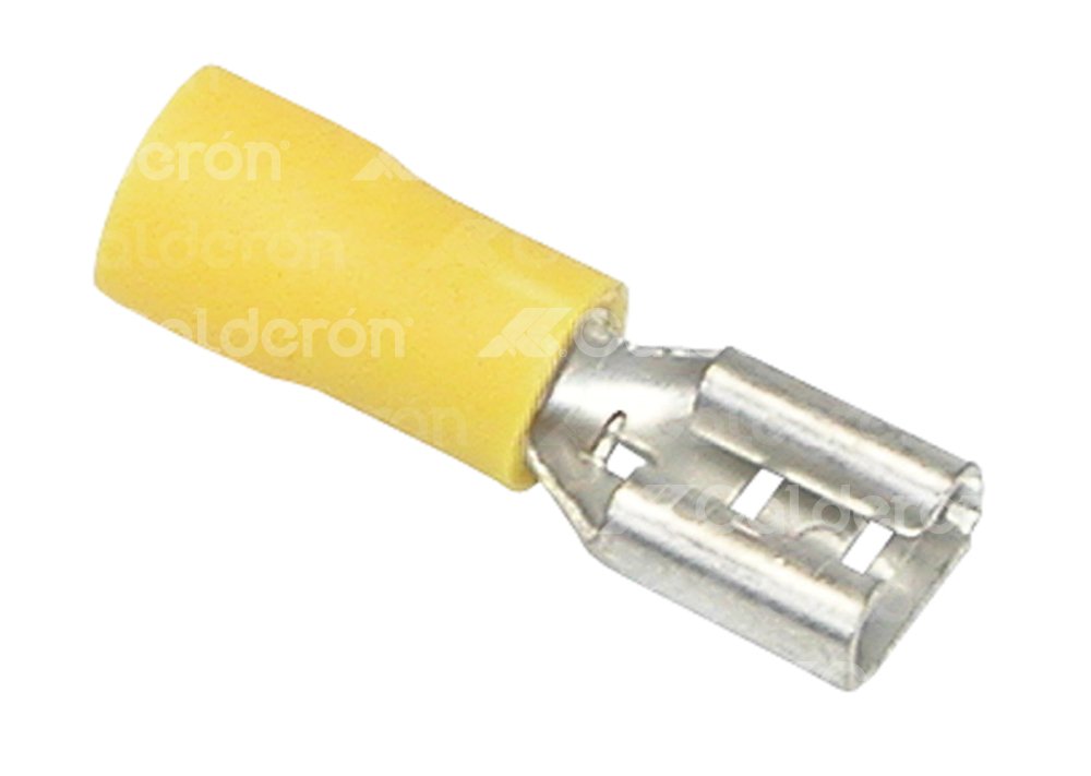 TERMINAL HEMBRA CON AISLANTE AMARILLA F-250YC IMPORTACION