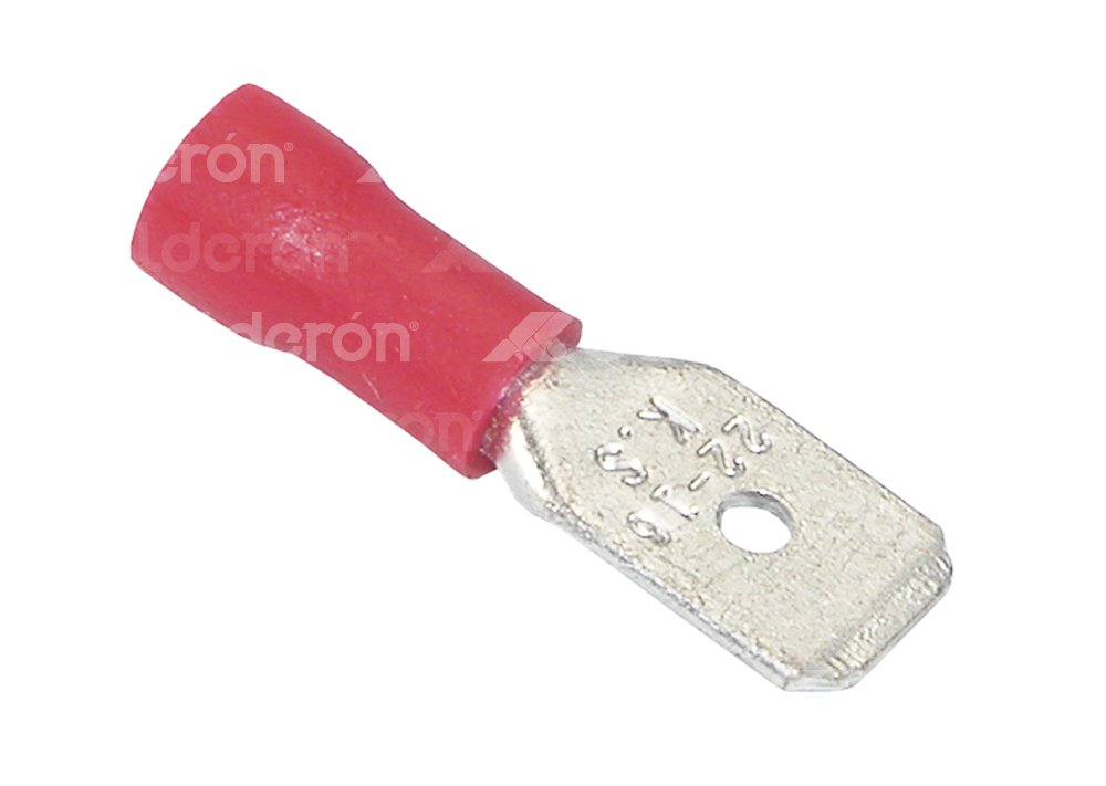 TERMINAL MACHO CON AISLANTE ROJA M-250RC IMPORTACION