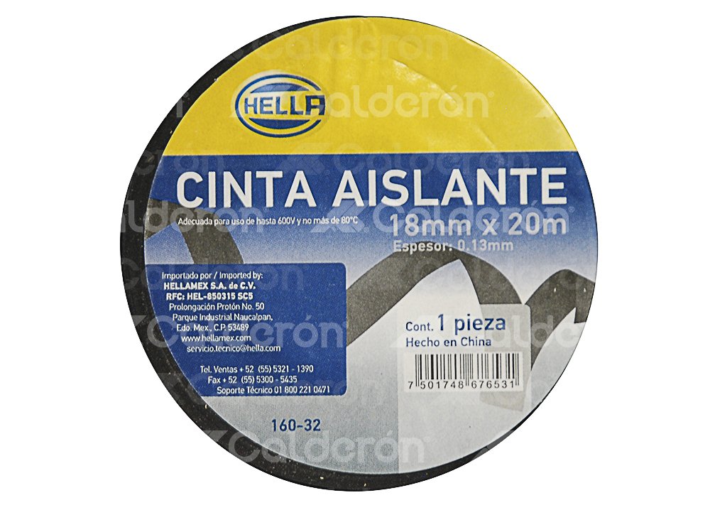 CINTA PLASTICA HELLA NEGRA (.18mm x 18mm x 17m) 160-33 358118091 HELLA