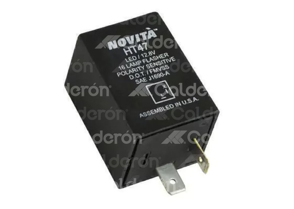 DESTELLADOR ELECTROMECANICO 2 TERMINALES 12V 432W/36A DOT/FMVSS SAE J1690-A USA NOVITA: 37436, HT47 NOVITA