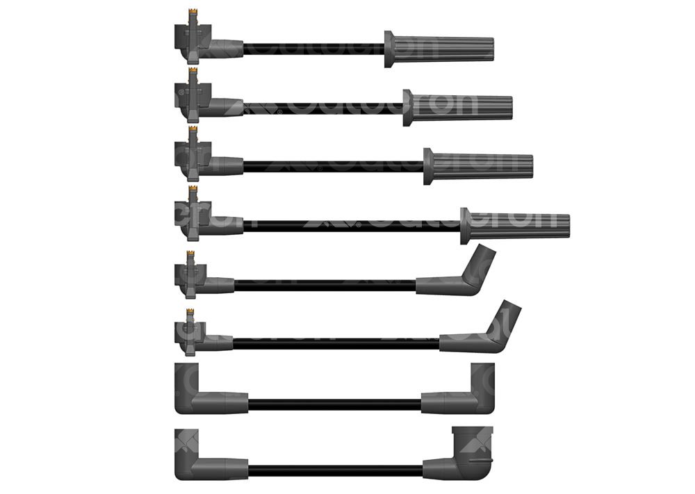 CABLE DE BUJIA HY POWER EPDM FORD SERIES F PICK-UP (LOBO), F-150, 4.9L 1994-1998. No. B5738F6 HY POWER