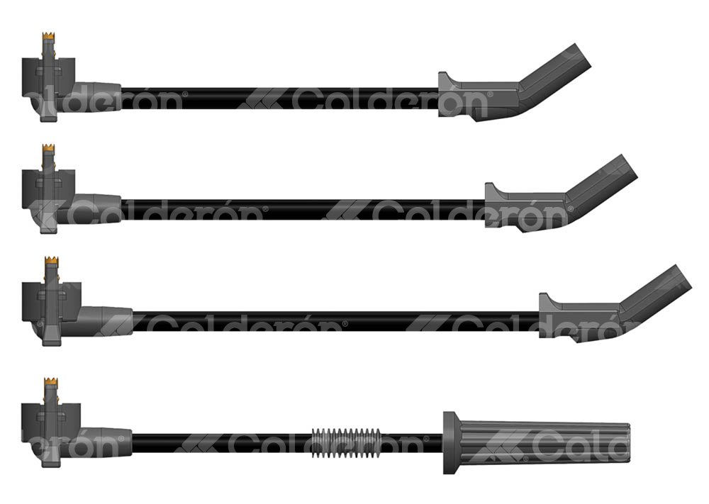 CABLE DE BUJIA HY POWER SILICON BOBINADO FORD ESCORT 1.9L 91-96; ESCORT 2.0L SOHC 97-02; MERCURY TRACER 1.9L 91-96. No. B1737F4 HY POWER