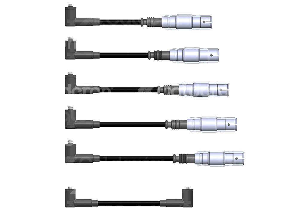 CABLES DE BUJIA SILICON VW EUROVAN 92-98 2.5 E, C, D 6 CAB.B6357W5 HY POWER