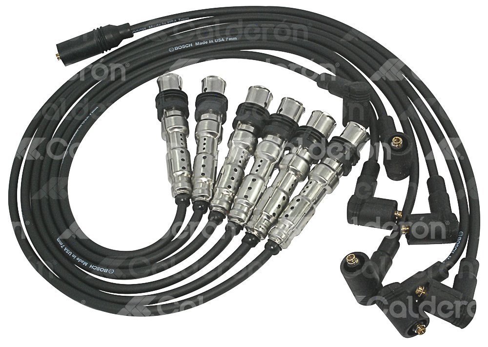 CABLE DE BUJIA BOSCH VW (VOLKSWAGEN) JETTA 2.8 VR6 1995-1998, VW (VOLKSWAGEN) GOLF III 2.8I VR6 1994-1997, VW (VOLKSWAGEN) GOLF VR6 III 2.8 1995-1999, VW (VOLKSWAGEN) PASSAT 2.8 1993-1997. No. BOSCH: 0986MG0303 BOSCH