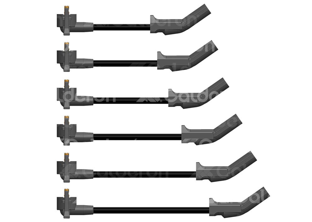 CABLES DE BUJIA SILICON FORD F-150-F-250, ECONOLINE 4.2L 1997-> B6950F6 HY POWER