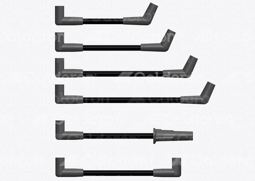 CABLES DE BUJIA SILICON FORD BRONCO, SERIES E/F 4.9 84-88 B6854F6 HY POWER