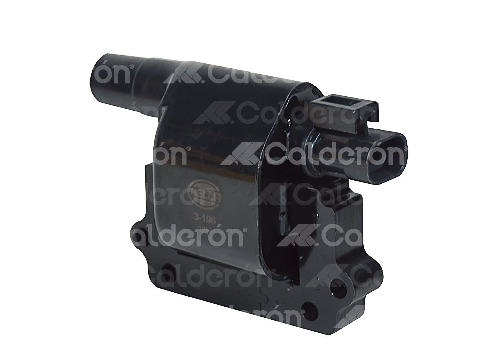 BOBINA NISSAN D21, TSURU II 86-89 2.4L UF66 3-196. STANDARD: UF66, WELLS: C857, HELLA: 3-196, BERU: ZS668, ECHLIN: IC112 HELLA