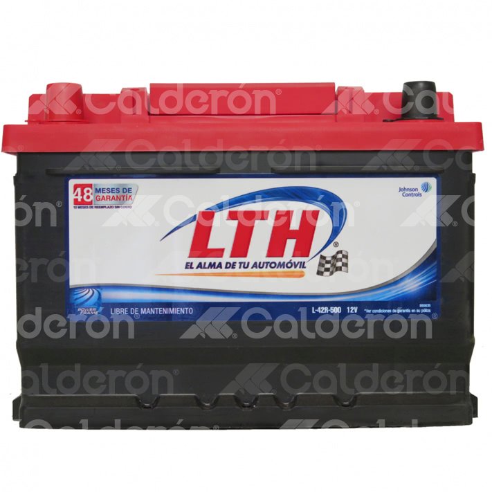 BATERIA LTH. L-42R-500. APLICACION: FORD TOPAZ (84-96), COUGAR V6, THUNDERBIRD V6, GHIA (84-96). NO. PLACAS: 12 LTH