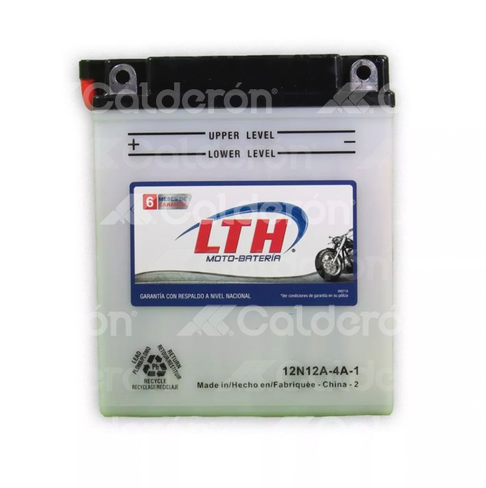 BATERIA MOTO 12V LTH 12N12A-4A-1 TIPO: CONVENCIONAL. APLICACION: YAMAHA XJ600 POLICE 600 CC TIPO CRUCERO; SR250, 250 CC TIPO TRABAJO; YBF125, 125 CC TIPO TRABAJO LTH