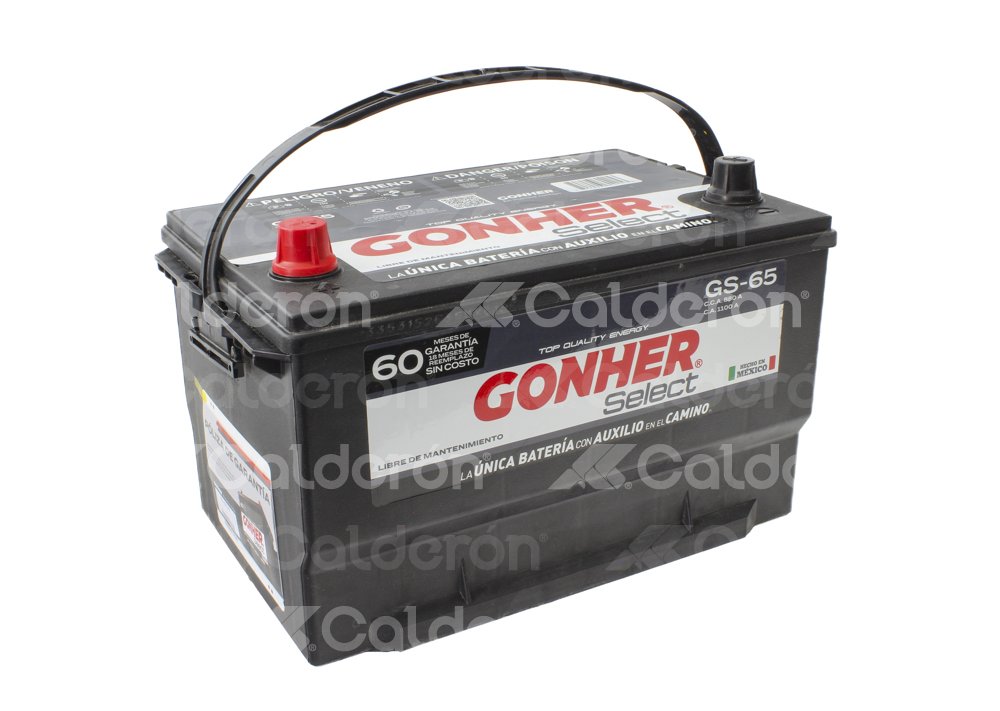 BATERIA AUTOMOTRIZ 12V GONHER SELECT GS-65
CCA: 880 AMPER, RC: 150 MINUTOS, CA: 1,100 AMPER, AMPER-HORA: 85 AH
POLARIDAD: -/+
COMPOSICION: PLOMO-ACIDO (PBCA+,PBCA-)
USO: S.L.I. (ARRANQUE/LUCES/IGNICIÓN)
APLICACIÓN: SERVICIO AUTOMOTRIZ
DIMENSIONES: LARGO 28.1CM, ANCHO 18.3CM, ALTO 19.0CM
PESO: 21.30KG GONHER