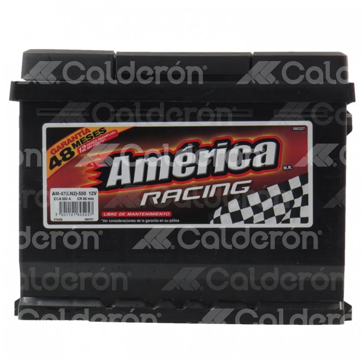 BATERIA AUTOMOTRIZ 12V AMERICA RACING AM-47(LN2)-550 13 PLACAS AMERICA