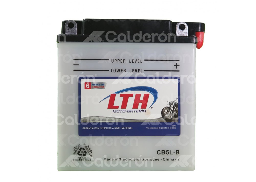 BATERIA MOTOCICLETA 12V LTH CB5L-B, CCA: 60 AMPERES, LARGO: 120MM, ANCHO: 60MM, ALTO: 130MM, 1.7 KG. LTH