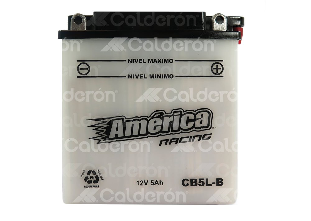 BATERIA MOTO 12V AMERICA RACING CB5L-B 5 AMPERES, 120 MM LARGO,  60MM ANCHO, 130 MM ALTO AMERICA
