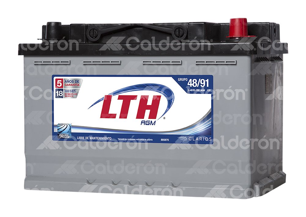 BATERIA VOLVO S40-80, V40-90, C70, XC70, XC90 00-07 LTH L-48/91-760 AGM LTH
