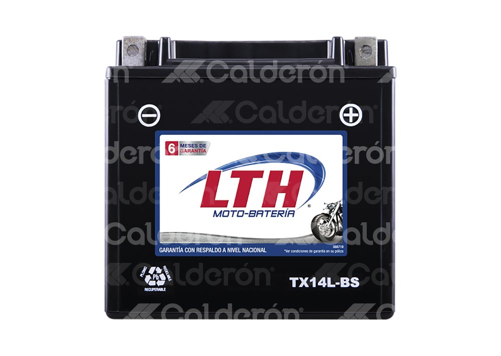 BATERIA MOTOCICLETA LTH TX14L-BS, AMPERES/HORA (AH): 12AH, VOLTAJE: 12V, CCA: 200A, LARGO: 150MM, ALTO: 146MM, ANCHO: 87MM, PESO HUMEDO: 4.36KG, TIPO: AGM LTH