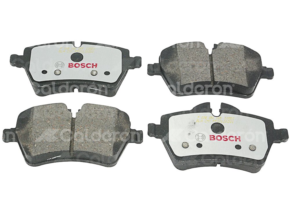 BALATA DELANTERA MINI COOPER, S, 1.6L 16V 06-09. BOSCH: F03B0501658HK, NO. CORTO BOSCH: BN 1204, FMSI: 8324-D1204 (BALATA CERAMICA) BOSCH