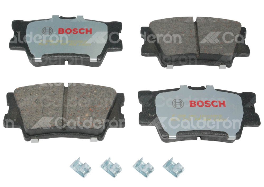 BALATA TRASERA TOYOTA COROLLA, RAV, CAMRY V6, MATRIX 06-10. BOSCH: F03B0501688HK, NO. CORTO BOSCH: BN 1212, FMSI: 8332-D1212 (BALATA CERAMICA) BOSCH