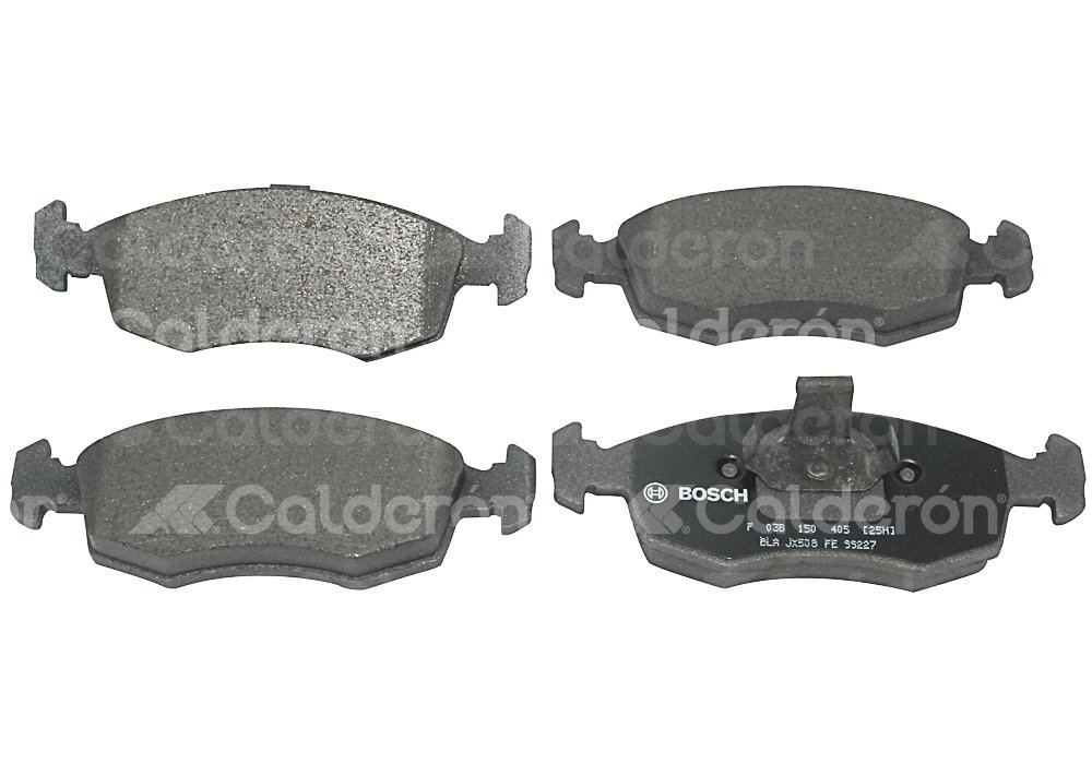 BALATA DELANTERA FIAT PALIO, ALBEA, STRADA ADVENTURE 04->. BOSCH: F03A1500338HF, NO. CORTO BOSCH: BA 1371.55, FMSI: 7201-D298 (BALATA SEMI METALICA) BOSCH