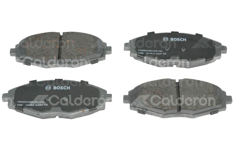 BALATA DELANTERA CHEVROLET MATIZ G2 1.0L 16V 04->. BOSCH: F03A1500018HG, NO. CORTO BOSCH: BA 1321, FMSI: 8433-D1321 (BALATA SEMI METALICA) BOSCH