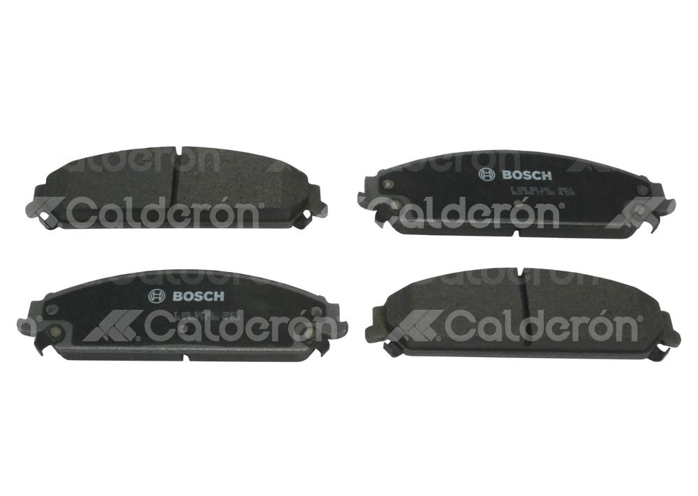 BALATA DELANTERA CHRYSLER CALIBER, CHARGER, CHALLENGER 05-10. BOSCH: F03B1503468HG, NO. CORTO BOSCH: BA 1058, FMSI: 7962-D1058 (BALATA SEMI METALICA) BOSCH