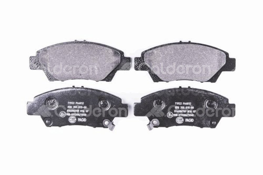 BALATA BAJOS METALES DELANTERA HONDA FIT 09- (DEL.) .No. Hella Pagid: 355015001 .No. Comercial: T1922 PAGID