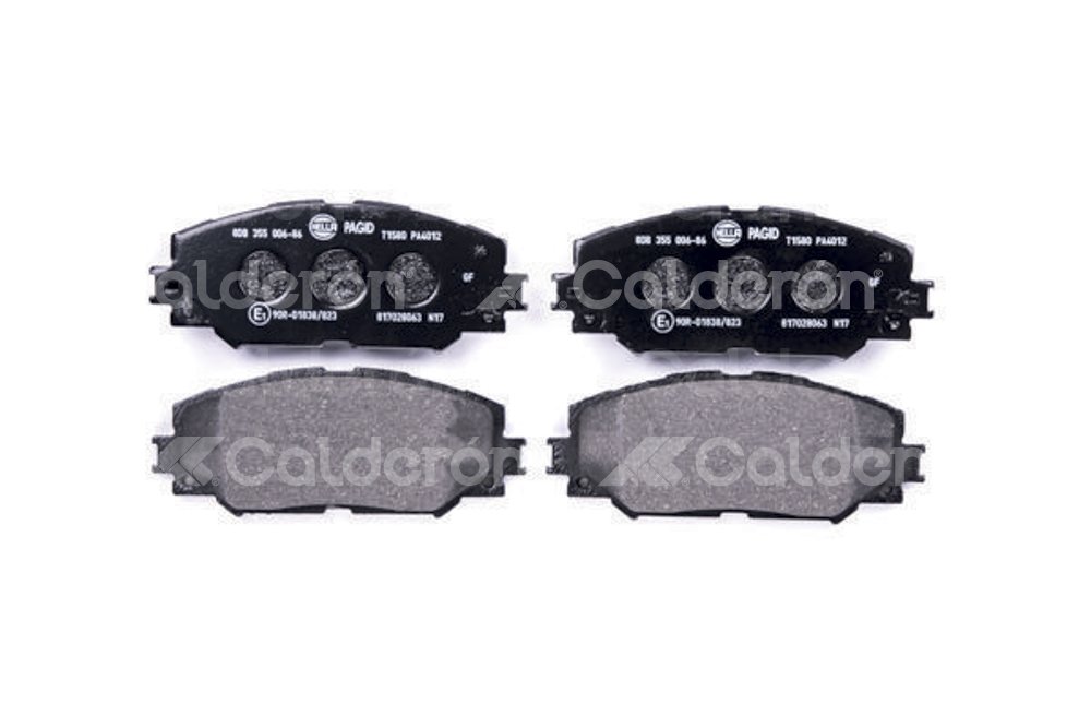 BALATA BAJOS METALES DELANTERA TOYOTA COROLLA 09-10, MATRIX MT 09, RAV-4 06-09 (DEL.) .No. Hella Pagid: 355006861 .No. Comercial: T1580 PAGID