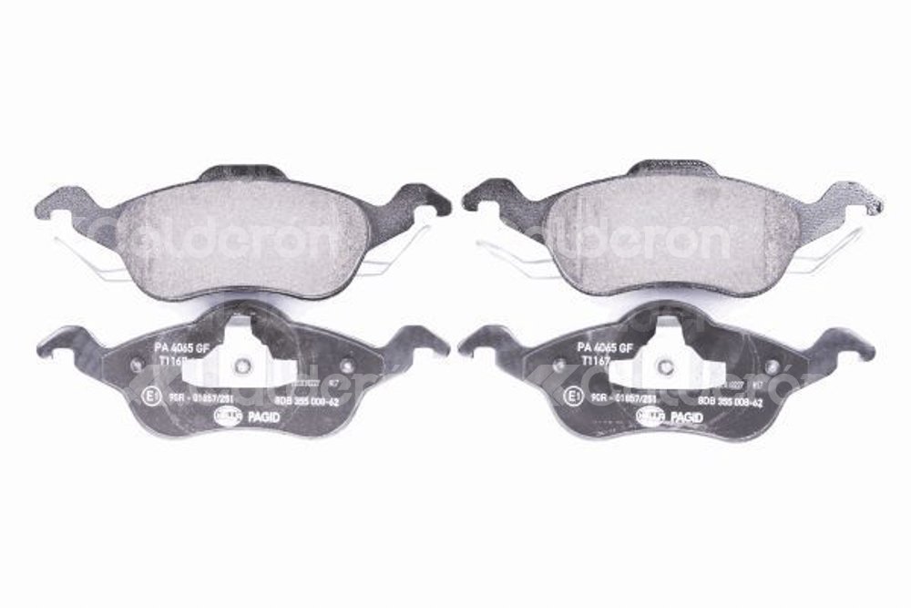 BALATA BAJOS METALES DELANTERA FORD FOCUS 00-05, FOCUS VAGONETA 00-04, FOCUS ZX3 00-04  (DEL.) .No. Hella Pagid: 355008621 .No. Comercial: T1167 PAGID