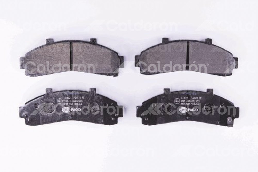 BALATA BAJOS METALES DELANTERA FORD EXPLORER 95-01, EXPLORER EDDIE BAUER 98-01, RANGER 96-02  (DEL.) .No. Hella Pagid: 355009941 .No. Comercial: T1302 PAGID