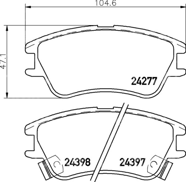 BALATA CERAMIC DELANTERA DODGE ATOS 02-09, (DELANTERA) PASTILLA GRANDE 355028371 PAGID