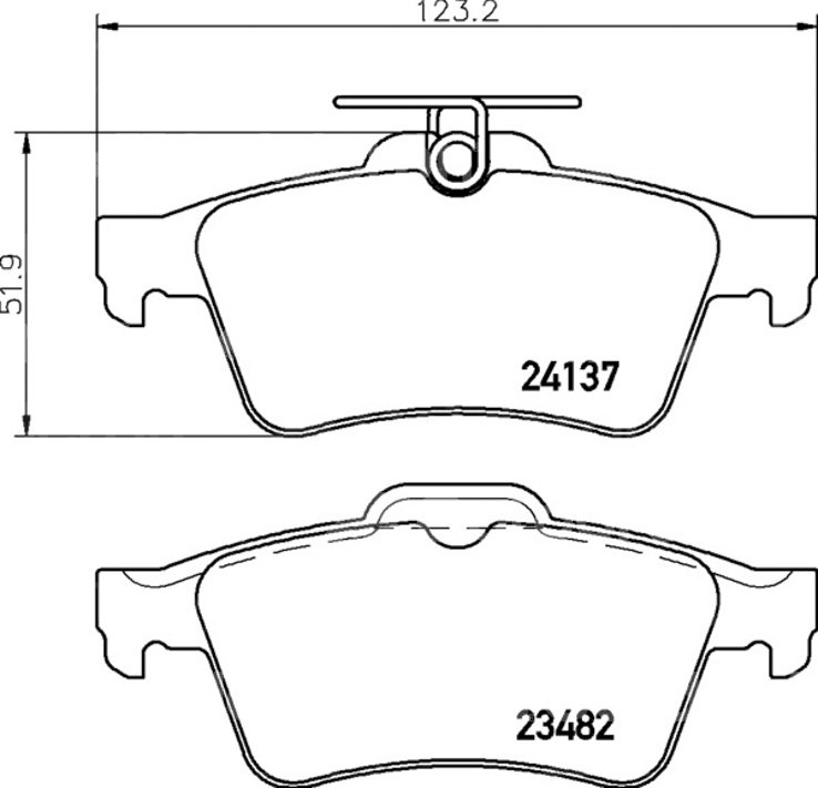 BALATA CERAMIC DELANTERA  PONTIAC SOLSTICE 06-10, CHEVROLET VECTRA 06-09, FORD FOCUS 08-09, MAZDA 3 06-09, (TRAS). 355029631 PAGID