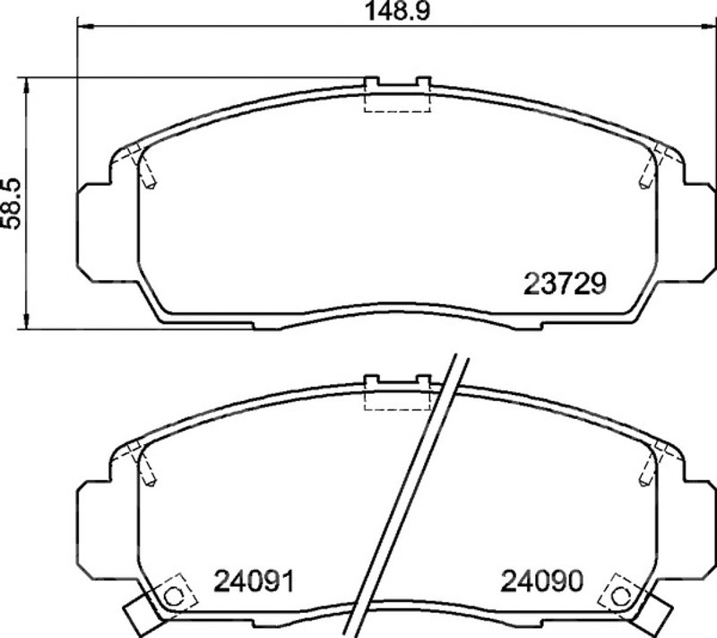 BALATA CERAMIC DELANTERA ACURA TL 05-08, TSX 09, HONDA ACCORD COUPE EX 08-09, ACCORD SEDAN EX 08-09 (V6), ACCORD SEDAN EX 08-09  (DELANTERA) 355027891 PAGID
