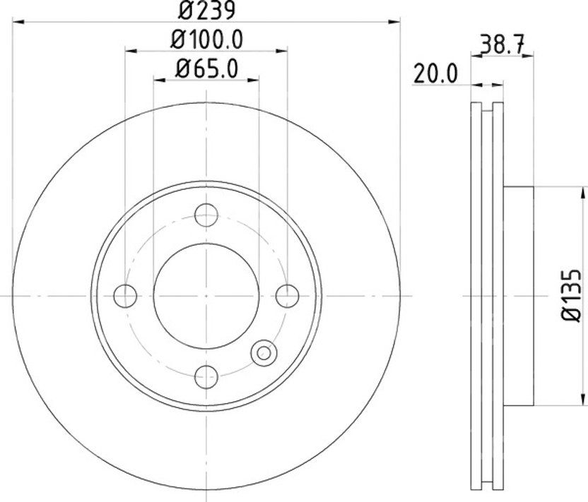 DISCO VENTILADO PERFORMANCE DELANTERO VOLKSWAGEN POINTER 02-08 VENTILADO PAGID