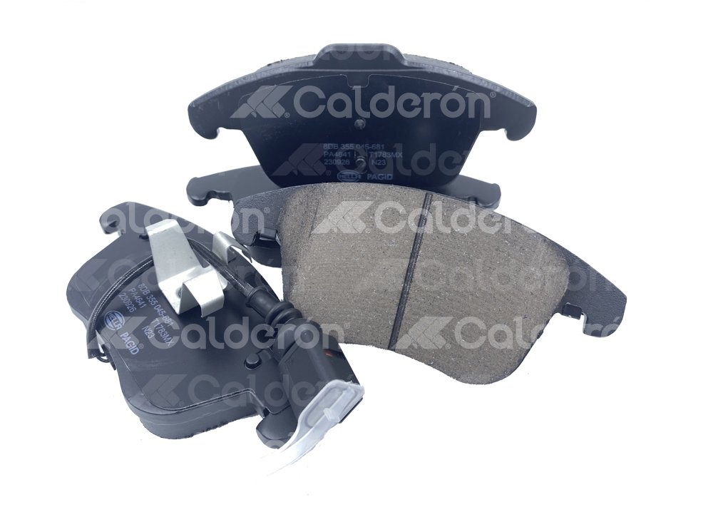 BALATA HELLA AUDI Q3 QUATTRO L4 2.0L 2015-2018; VOLKSWAGEN PASSAT L5 2.5L 2012-2018, TIGUAN L4 2.0L 2009-2017, EJE: DELANTERO, FORMULA: LOW METAL (BAJOS METALES), ANCHO: 155.1MM, ALTURA 1: 71.9MM, ALTURA 2: 66.6MM, ESPESOR 1: 20.6MM, ESPESOR 2: 19.9MM, PESO: 2.32KG, NUMERO DE INDICADORES DE DESGASTE (POR EJE): 1, CON CONTACTO DE AVISO DE DESGASTE INCORPORADO, SISTEMA DE FRENOS: TEVES, NUMERO DE USO: 24332, 24333, 24334, FMSI: 8486-D1375, HELLA: T1783MX, 8DB355045-681, 355045681 HELLA