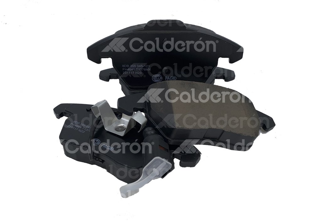 BALATA HELLA AUDI A3 L4 1.4L 2008-2013, A3 L4 1.8L 2007, A3 L4 2.0L 2006, A3 QUATTRO L4 2.0L 2008-2010, TT L4 2.0L 2008-2009, TT QUATTRO V6 3.2L 2009; VOLKSWAGEN BEETLE L4 2.0L 2012-2018, BEETLE L5 2.5L 2019, EOS L4 2.0L 2008-2010, GOLF L4 2.0L 2010-2011, JETTA L4 1.8L 2011-2012, JETTA L4 2.0L 2013-2017, JETTA L5 2.5L 2005-2010, 2018, PASSAT L4 2.0L 2006-2010, PASSAT CC L4 2.0L 2009-2010, EJE: DELANTERO, FORMULA: LOW METAL (BAJOS METALES), ANCHO 1: 155.1MM, ANCHO 2: 156.5MM, ALTURA 1: 66MM, ALTURA 2: 71.3MM, ESPESOR: 20.3MM, PESO: 2.167KG, CON CONTACTO DE AVISO DE DESGASTE INCORPORADO, SISTEMA DE FRENOS: TEVES, NUMERO DE USO: 23587, 23588, 23589, FMSI: 8212-D1107, 8212-D1319, 8760-D1107, HELLA: T1376MX, 8DB355045-121, 355045121 HELLA