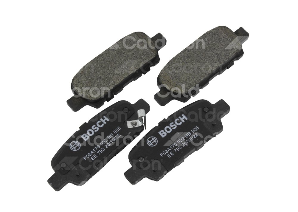 BALATA BOSCH AZUL NISSAN 350Z V6 3.5L 2003-2009, ALTIMA L4 2.5L 2002-2010, MAXIMA V6 3.5L 2004-2008, MURANO V6 3.5L 2003-2007, 2009, QUEST V6 3.5L 2004-2008, ROGUE L4 2.5L 2008-2014, SENTRA L4 2.0L 2007-2012, X-TRAIL L4 2.5L 2005-2006, 
SENSOR ELECTRONICO: NO, INCLUYE SHIM: SI, INCLUYE HERRAJES: NO, FORMULA: SEMI-METALICA, POSICION: TRASERA, FMSI: 7784-D905, D-PLATE: D905, BOSCH CORTO: BB905, BOSCH: F03A176002 BOSCH