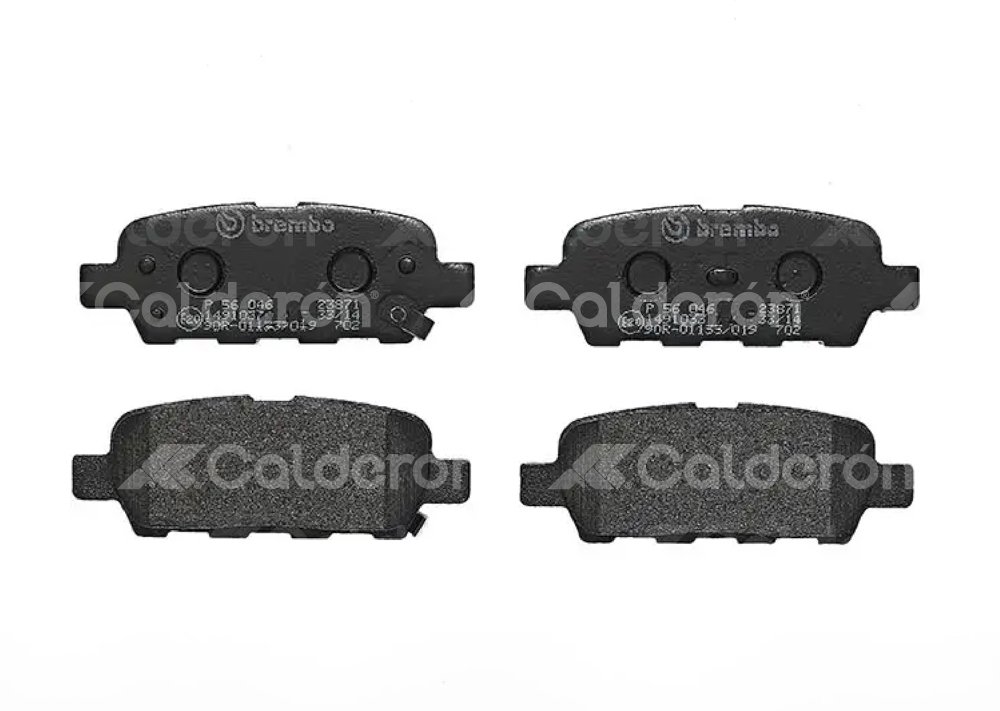 BALATA BREMBO INFINITI Q50 2016; NISSAN 350Z 2003-2008, 370Z 2009-2019, ALTIMA 2002-2019, JUKE 2011-2017, MAXIMA 2004-2008, 2010-2020, MURANO 2003-2008, ROGUE 2008-2019, SENTRA 2007-2019, X-TRAIL 2002-2014; RENAULT KOLEOS 2009-2020; SUZUKI GRAND VITARA 2009-2017; INFORMACION TECNICA: ANCHURA: 105MM, ESPESOR: 14MM, ALTURA:37 MM, SISTEMA DE FRENOS: AKEBONO, INDICADOR DE DESGASTE: ACUSTICO, ACCESORIOS: CON PLACA ANTIRRUIDO, EJE: TRASERO, FORMULA: LOW-MET, WVA: 23871, 23872, 24088, FMSI: 7784-D905, 8405-D1288, BREMBO: P56046 BREMBO