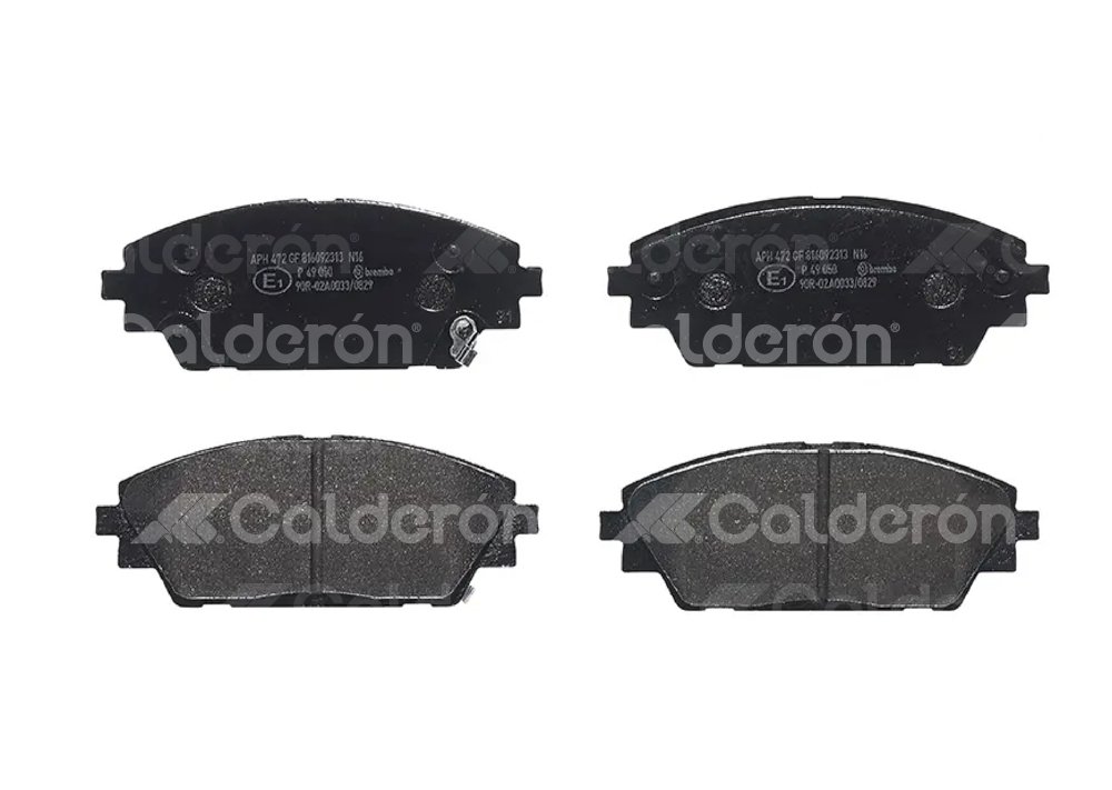 BALATA BREMBO MAZDA 3 2014-2018, CX-3 2016-2021, CX-30 2020-2022; INFORMACION TECNICA: ANCHURA: 142MM, ESPESOR: 16MM, ALTURA: 56MM, SISTEMA DE FRENOS: AKEBONO, INDICADOR DE DESGASTE: ACUSTICO, ACCESORIOS: CON PLACA ANTIRRUIDO, EJE: DELANTERO, FORMULA: LOW-MET, WVA: 25875, 25876, 25877, FMSI: 8952-D1728, BREMBO: P49050 BREMBO