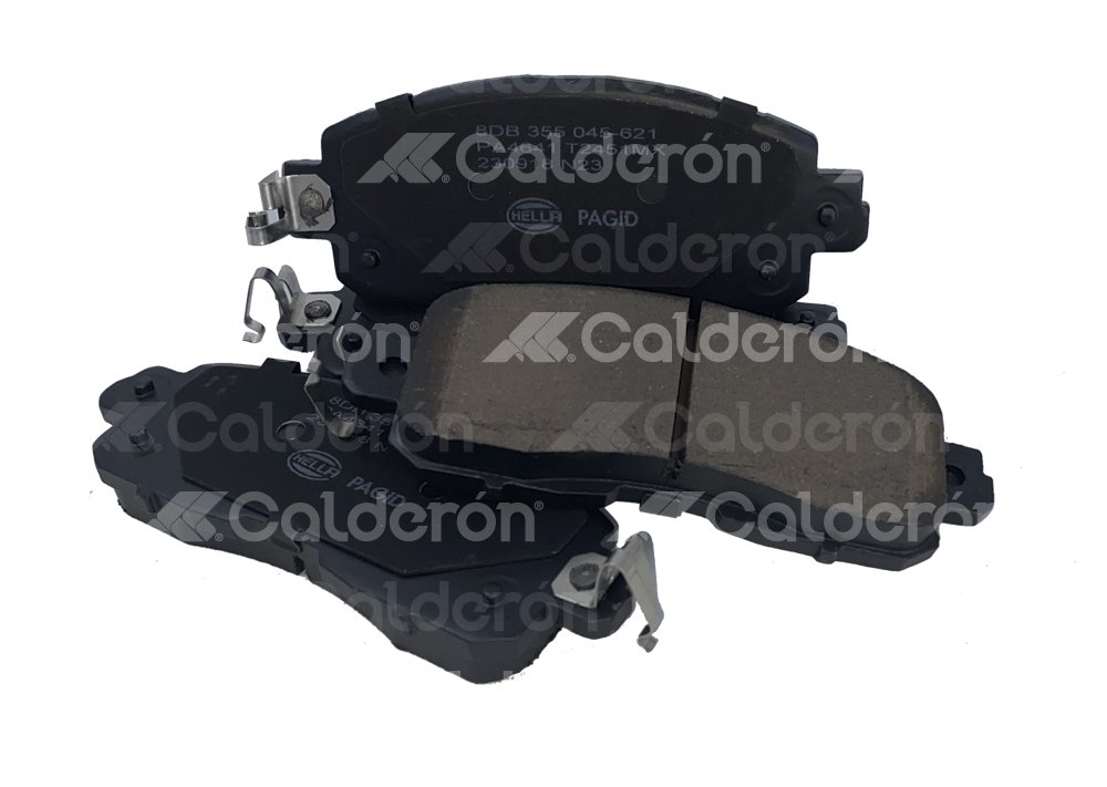 BALATA HELLA NISSAN ALTIMA L4 2.5L 2013-2021, EJE: DELANTERO, FORMULA: LOW METAL (BAJOS METALES), ANCHO: 141.8MM, ALTURA: 56MM, ESPESOR: 15.9MM, PESO: 1.766KG, NUMERO DE INDICADORES DE DESGASTE (POR EJE): 4, CON CONTACTO DE AVISO DE DESGASTE INCORPORADO, SISTEMA DE FRENOS: SUMITOMO, NUMERO DE USO: 25581, 25582, FMSI: 8878-D1650, HELLA: T2451MX, 8DB355045-621, 355045621 HELLA