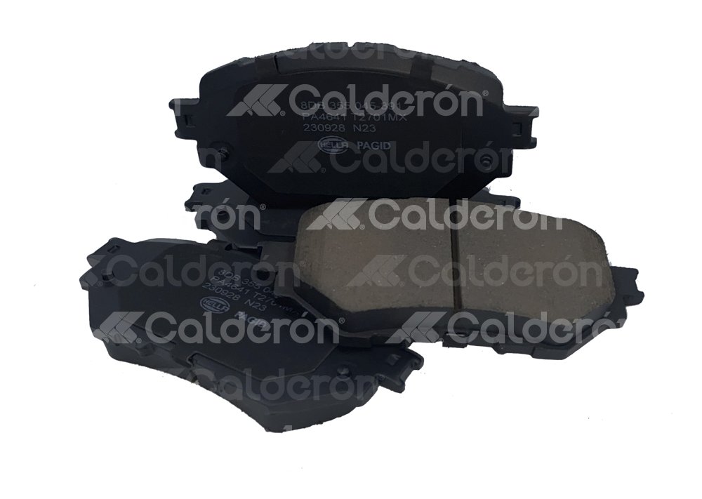 BALATA HELLA MAZDA 3 L4 2.0L 2014-2018, EJE: DELANTERO, FORMULA: LOW METAL (BAJOS METALES), ANCHO: 131.1MM, ALTURA: 60MM, ESPESOR: 15.5MM, PESO: 1.5KG, NO PREPARADO PARA INDICADOR DE DESGASTE, CON ACCESORIOS, SISTEMA DE FRENOS: AKEBONO, NUMERO DE USO: 22154, FMSI: 8987-D1759, HELLA: T2701MX, 8DB355045-391, 355045391 HELLA