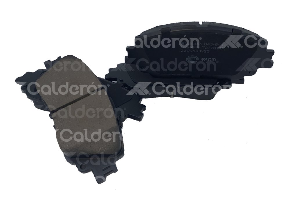 BALATA HELLA LEXUS ES300H 2019-2021, ES350 2019-2021, UX200 2019-2020, UX250H 2019-2020; TOYOTA AVALON 2019-2020, CAMRY 2018-2023, C-HR 2020, RAV4 2019-2021, EJE: DELANTERO, FORMULA: LOW METAL (BAJOS METALES), ANCHO: 142.7MM, ALTURA: 55.9MM, ESPESOR: 16.5MM, PESO: 1.8KG, NO PREPARADO PARA INDICADOR DE DESGASTE, SISTEMA DE FRENOS: AKEBONO, NUMERO DE USO: 22768, FMSI: 9311-D2076, HELLA: T2731MX, 8DB355045-641, 355045641 HELLA