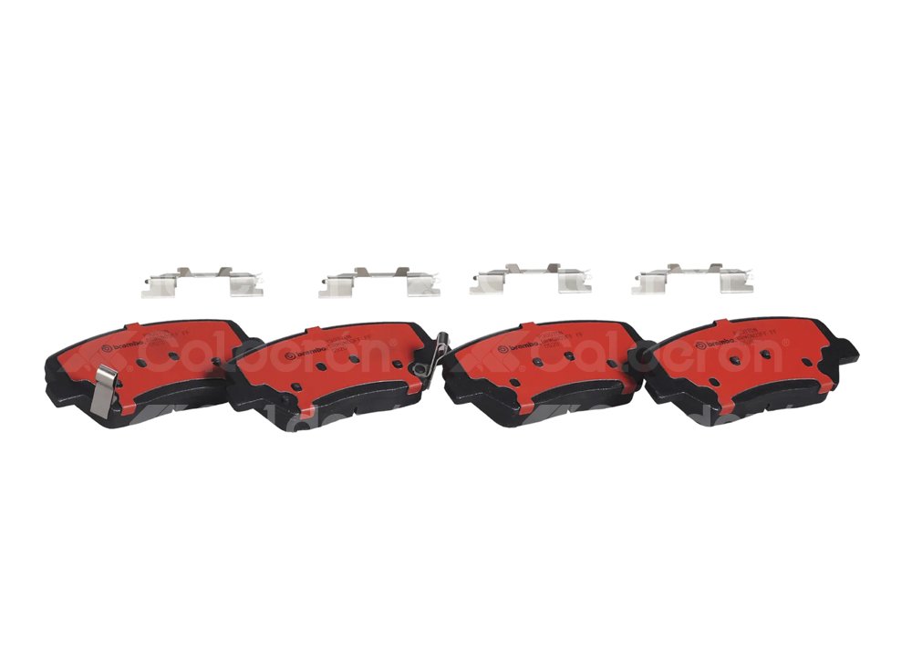 BALATA BREMBO HYUNDAI CRETA 2017-2019, SANTA FE SPORT 2017-2018; KIA SELTOS 2020-2023, SORENTO 2016-2020; INFORMACION TECNICA: ANCHURA: 133MM, ESPESOR: 18MM, ALTURA: 60MM, SISTEMA DE FRENOS: MANDO, INDICADOR DE DESGASTE: ACUSTICO, ACCESORIOS: CON PLACA ANTIRRUIDO, EJE: DELANTERO, FORMULA: NAO, WVA: 25757, 25758, 25759, FMSI: 8549-D1432, 8549-D1687, 8549-D1815, BREMBO: P30070N BREMBO
