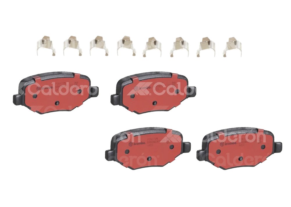 BALATA BREMBO FORD EDGE 2011-2014, EXPLORER 2011-2019, TAURUS 2010-2019; LINCOLN MKX 2015; INFORMACION TECNICA: ANCHURA: 117MM, ESPESOR: 17MM, ALTURA: 50MM, SISTEMA DE FRENOS: SIN, INDICADOR DE DESGASTE: SIN, ACCESORIOS: CON ACCESORIOS, CON PLACA ANTIRRUIDO, CON CLIP DE PISTON, EJE: TRASERO, FORMULA: NAO, WVA: 25886, FMSI: 8488-D1754, 8488-D1377, 8970-D1754, 8825-D1612, BREMBO: P24172N BREMBO