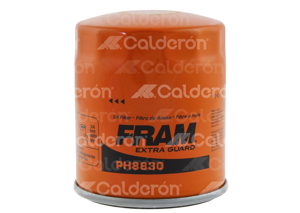 FILTRO ACEITE LAND ROVER FREELANDER V6 2.5L 2002-2005; MG HS L4 1.5L TURBO 2021-2024, MG5 L4 1.5L 2021-2023, ZS L4 1.5L 2021-2023, FRAM: PH8830 FRAM