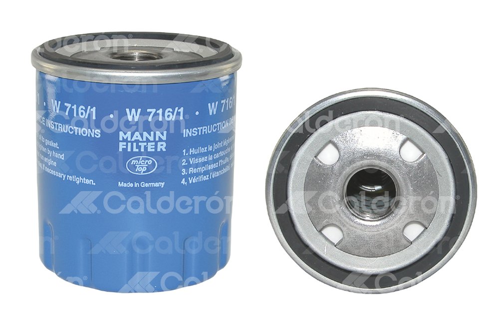 FILTRO ACEITE PEUGEOT 206 XR 99-00, 406 99-06 MANN ANTERIOR: W716/1 MANN VIGENTE: W7058 MANN FILTER