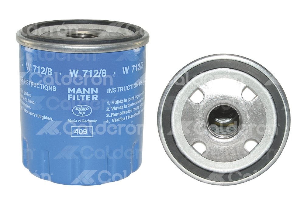 FILTRO ACEITE PEUGEOT 206, 405, 406 97-99, 407 07-> W712/8 MANN FILTER