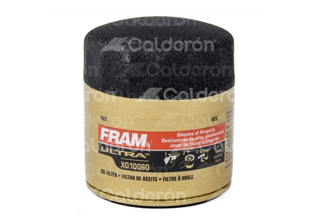 FILTRO ACEITE CHEVROLET SUBURBAN 1500, PATRIOT 07->; MONTANA L3 1.0L TURBO DOHC 2024-2025; DODGE JOURNEY L4 1.5L TURBO 2022-2024; JEEP COMPASS L4 2.0L TURBO 2023-2024, GRAND CHEROKEE L4 2.0L 2022-2024; MG EHS L4 1.5L HYBIRD 2024, ONE L4 1.5L GAS 2024, RX5 L4 1.5L GAS 2024; RAM 2500 V8 6.4L 2021-2024, FRAM: XG10060 FRAM