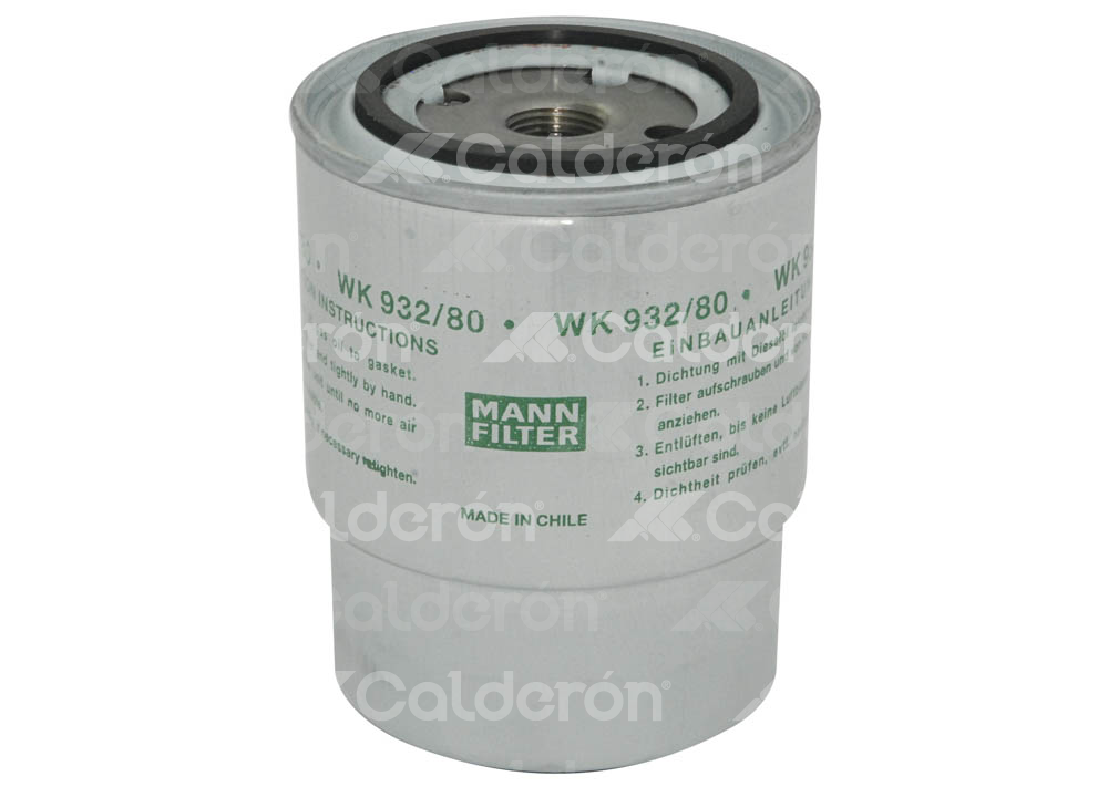 FILTRO DE ACEITE NISSAN D22 NP300 2.5L TDI 07-11 No. MANN: WK 932/80 M0076